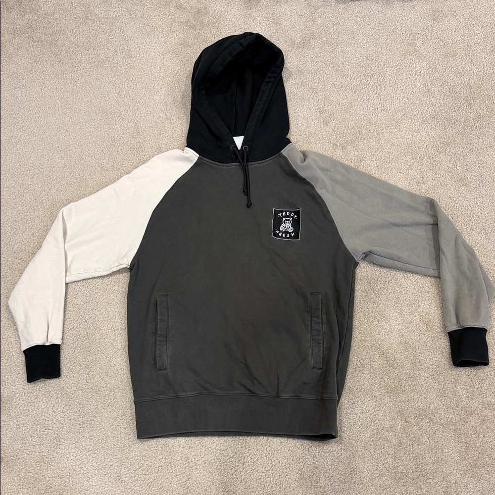 Teddy Fresh Black and Gray Hoodie